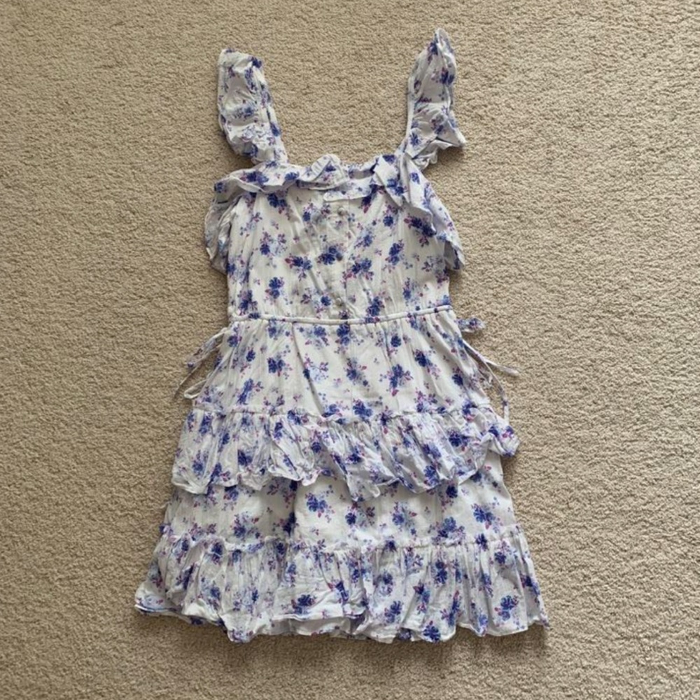 LSF x Target purple floral ruffle dress